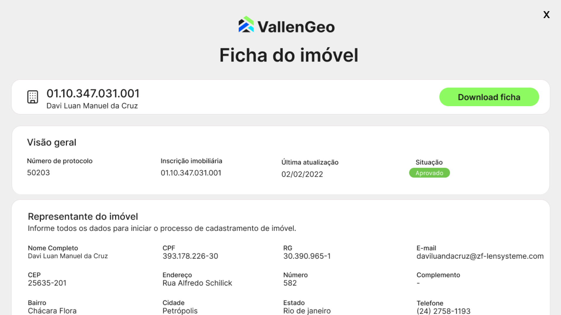 Relatório Vallengeo